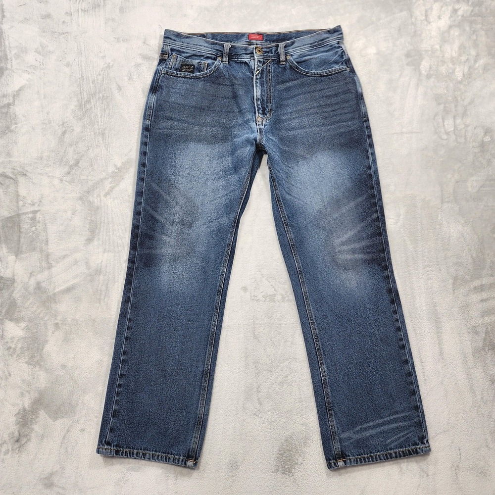 Sean John Relaxed Hamilton Jeans Mens 36x32 Blue‎ Medium Wash Straight Denim
